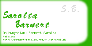 sarolta barnert business card